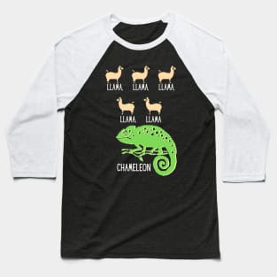 Llama Chameleon Baseball T-Shirt